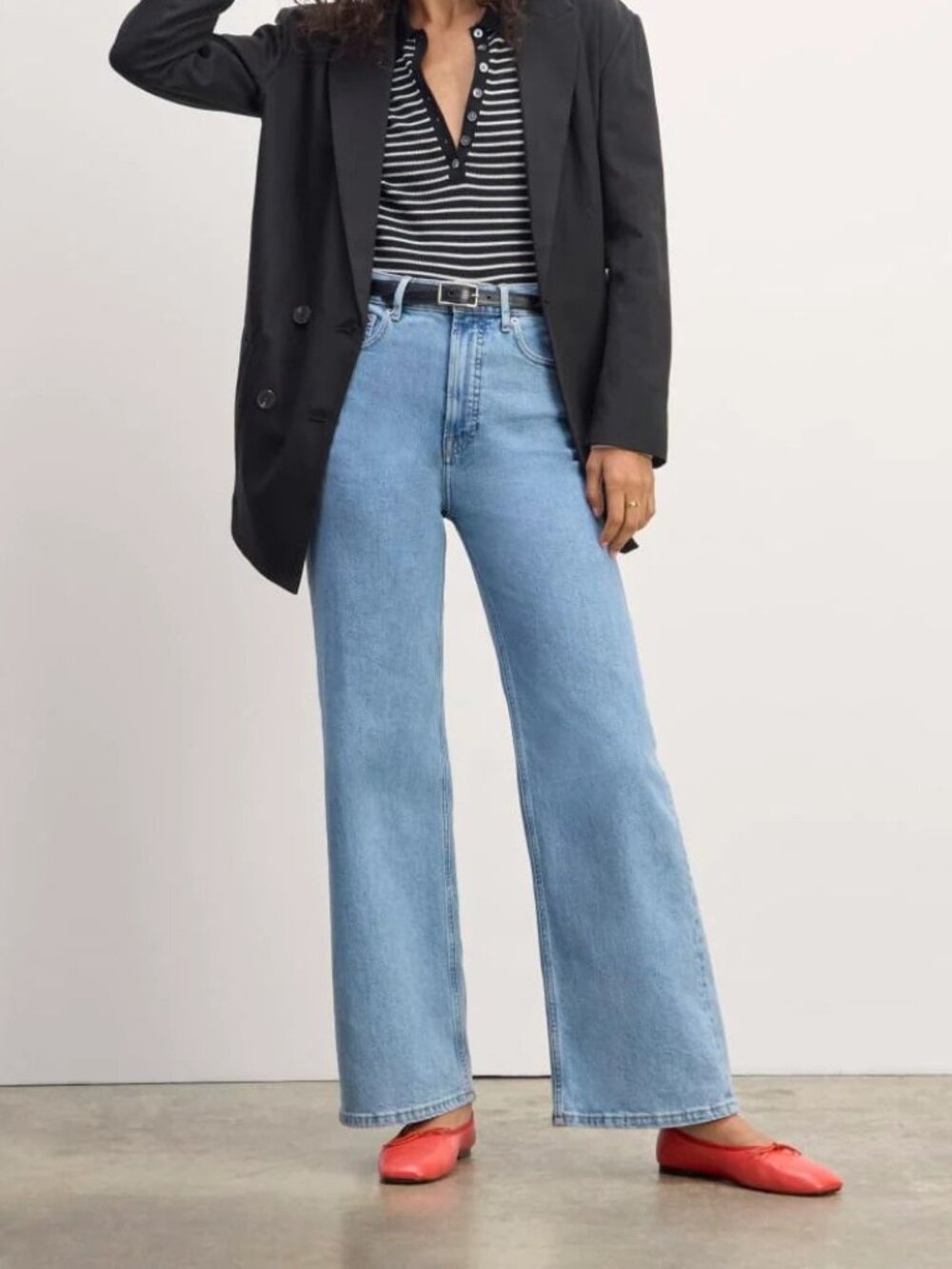 Everlane Women's Size 29S The Way High Sailor Med Blue Jeans 27.5 in Inseam NEW